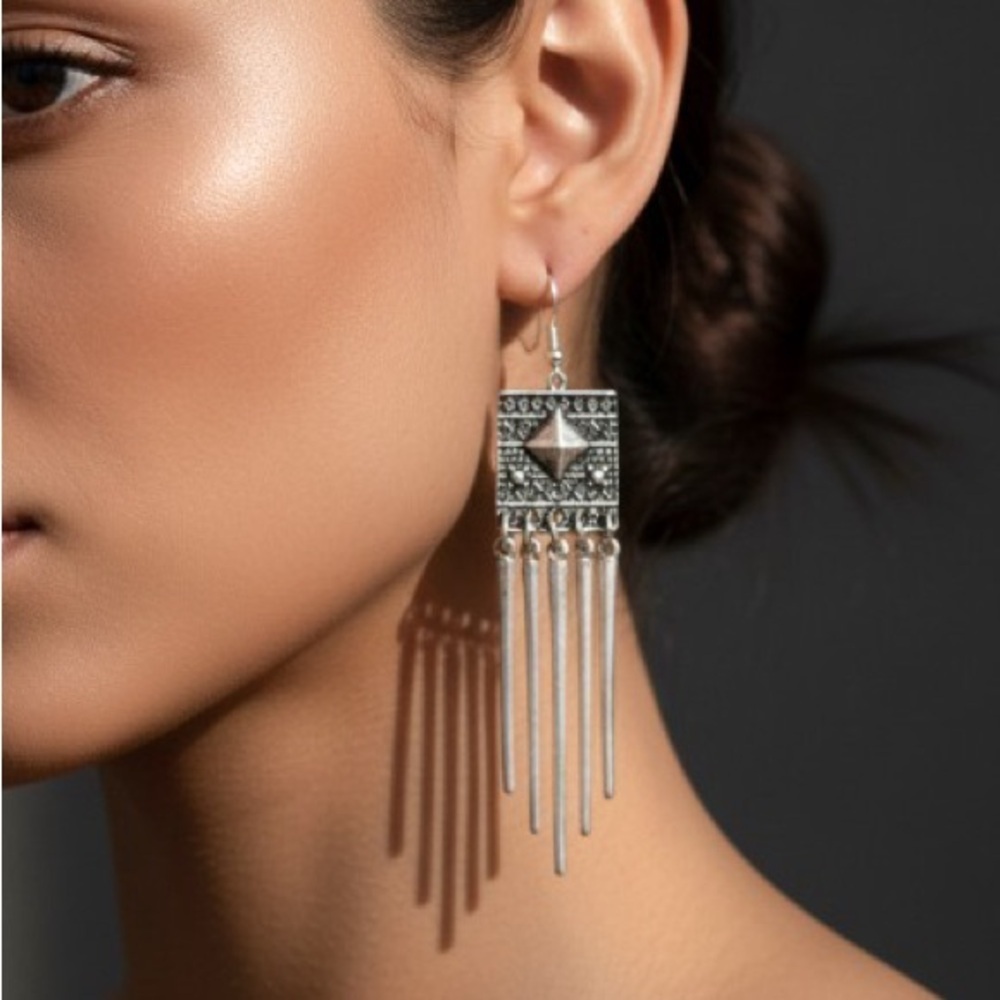 Silver Western Earrings (5011)